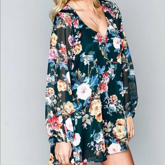 Show Me Your MuMu Tops - Show Me Your Mumu Donna Michelle Floral Tunic Dress Rosieo & Juliet Small